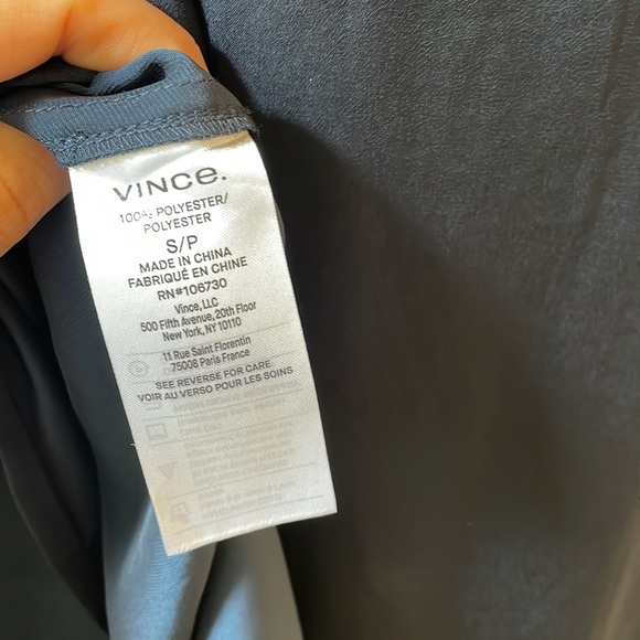 NWT Vince V Neck Tie Waist Midi Dress - Picture 7 of 9